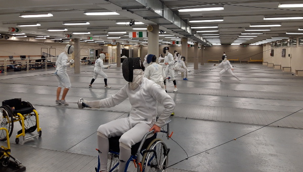 Photo CREFED épée de Lyon, entraînement à la Salle Barbas.