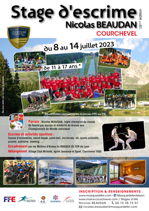 Stage fleuret Nicolas Beaudan