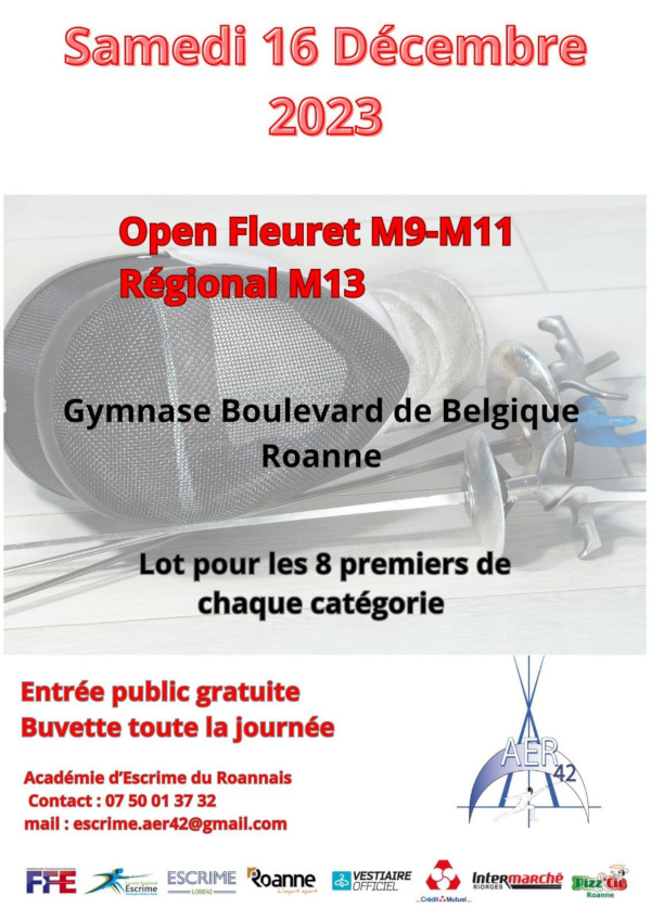 Régional M13, open M9 M11 – fleuret