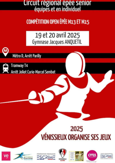 Epée seniors ind+éq, M13 et M15