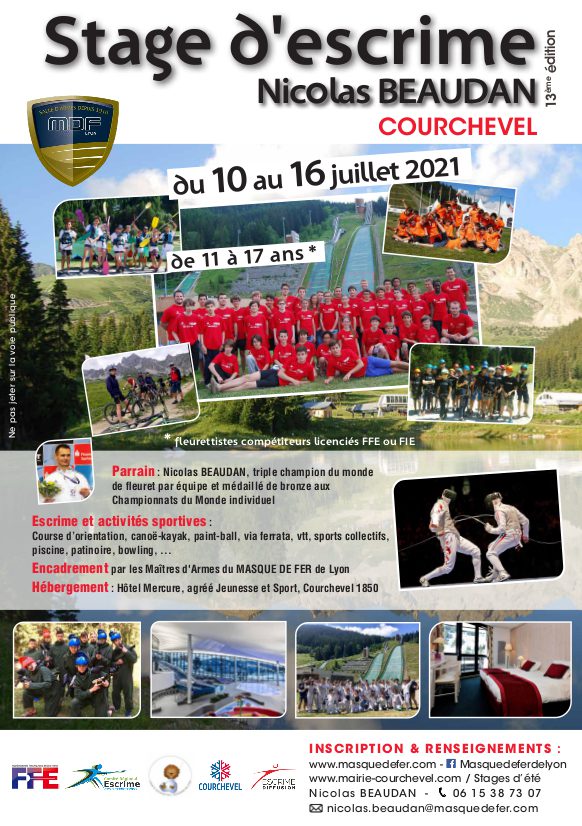 Stage de fleuret Nicolas Beaudan